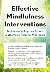 Effective Mindfulness Interventions: Techniques to Improve Patient Outcomes and Personal Well-Being   DVD