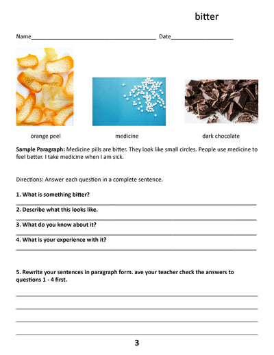 Writing Warmups: Present and Past Tense Writing Using Adjectives For Beginning Writers, Reading Level Grade 2 eBook