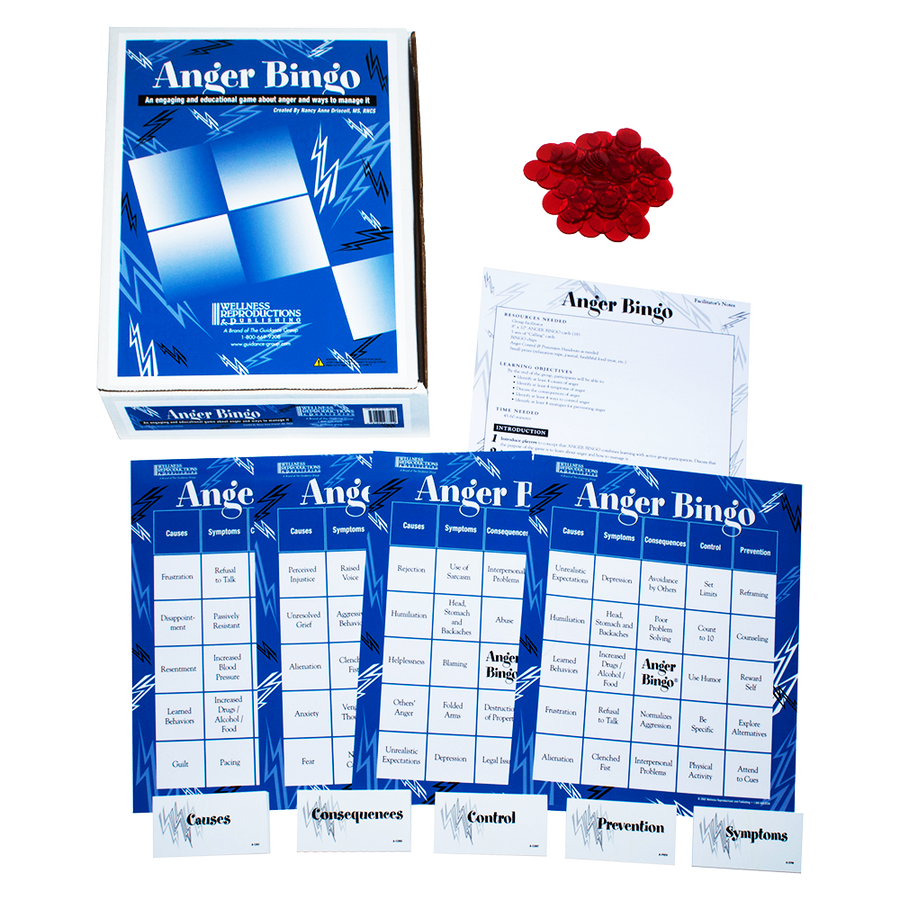 Anger Bingo Game for Adults