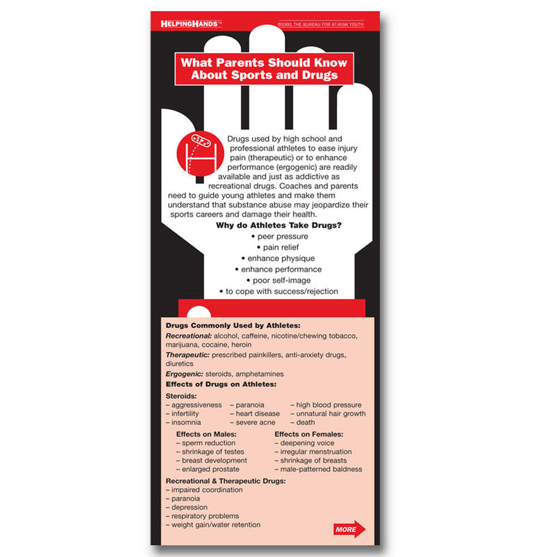Helping Hands Card: What Parents Should Know About Sports and Drugs 25 pack