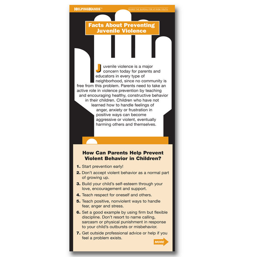 Helping Hands Card: Facts About Preventing Juvenile Violence 25 pack