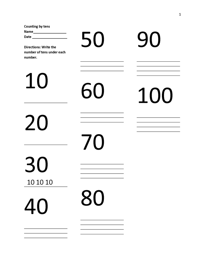 Count the Number of Tens