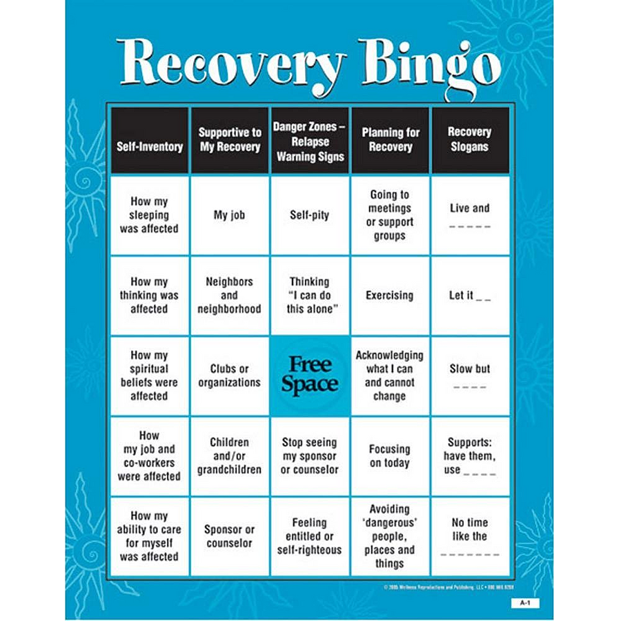 Recovery Bingo for Adults