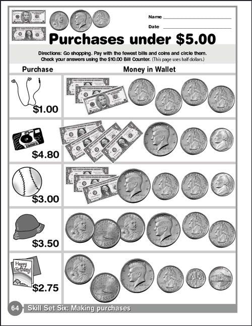 Money Station with Dollars and Cents