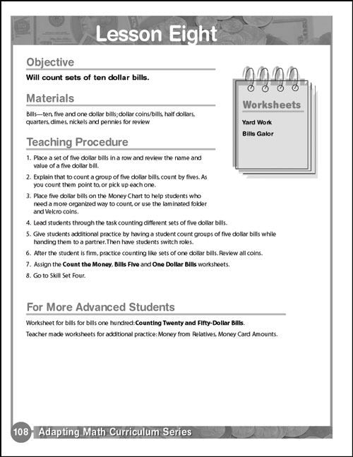 Money Skills: Adapting Math Curriculum
