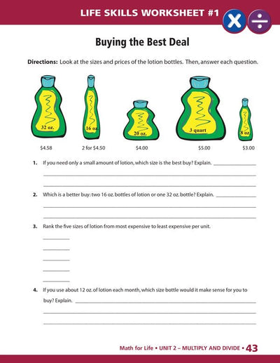 Math for Life Classroom Kit