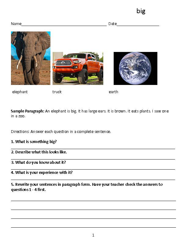 Writing Warmups: Present and Past Tense Writing Using Adjectives For Beginning Writers, Reading Level Grade 1 eBook