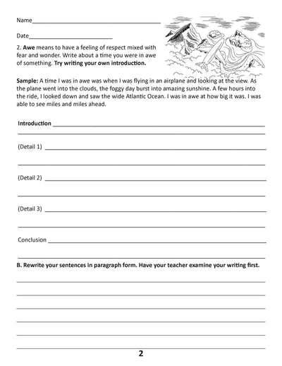 Writing Warmups: Past Tense Writing Using Adjectives For Beginning Writers, Reading Level Grade 3 eBook